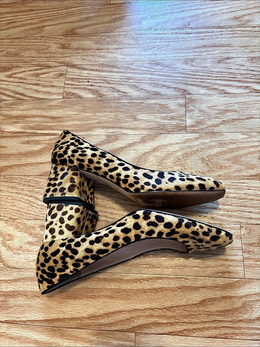 J.Crew “Celia” Collection Calf Hair Stack/Block Heel - Picture 3 of 6